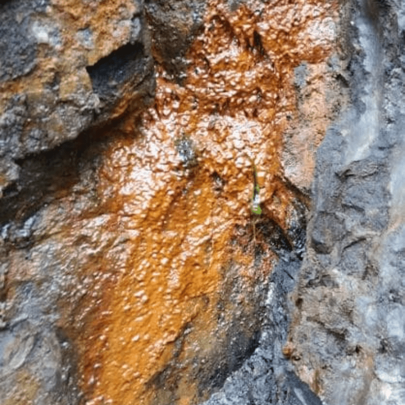 Material rocoso contaminado con crudo recalcitrante